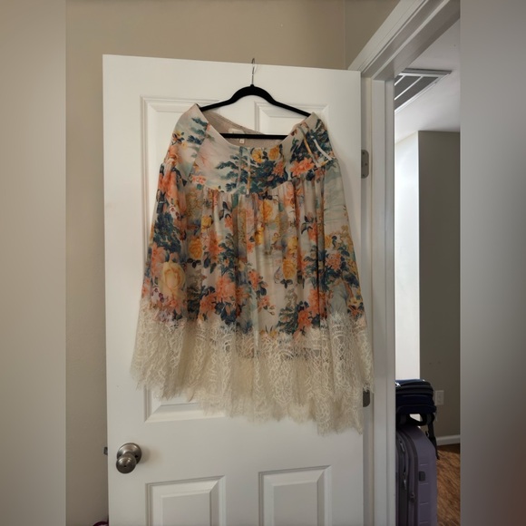 Asymmetrical Floral Lace Midi Skirt xl - Picture 3 of 4